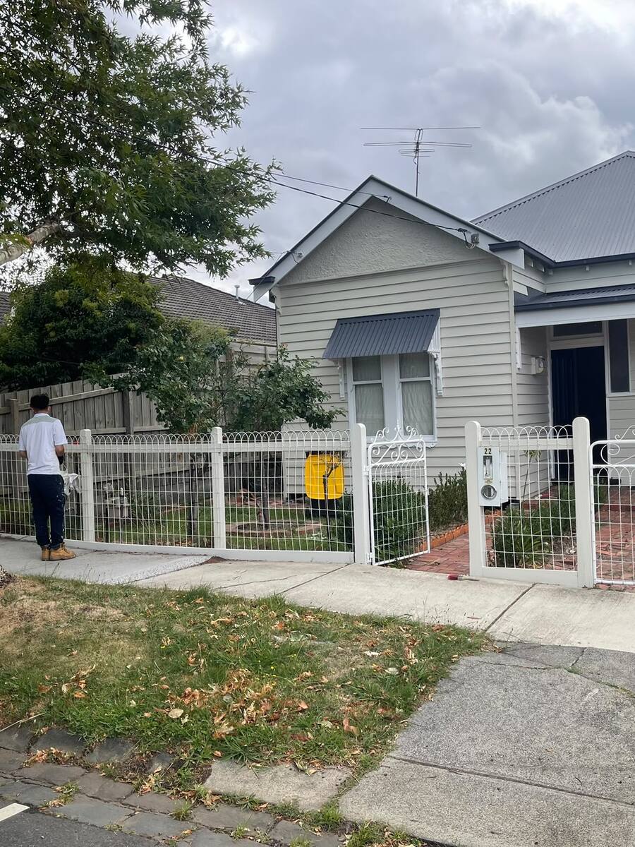Front of a newly painted home